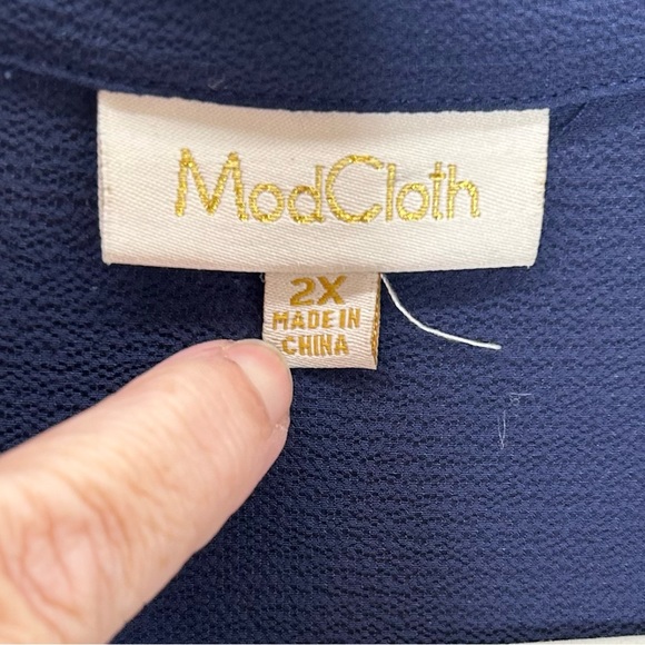 ModCloth blue button up midi dress - Picture 5 of 6